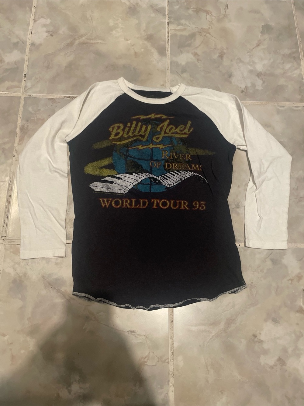 Rowdy Sprout Billy Joel World Tour 1993 Kids Youth T-Shirt SZ (8)